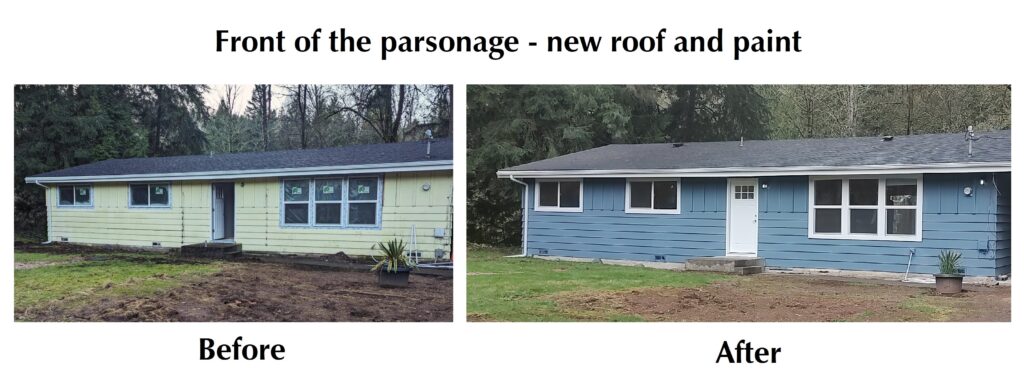 before and after front of the parsonage